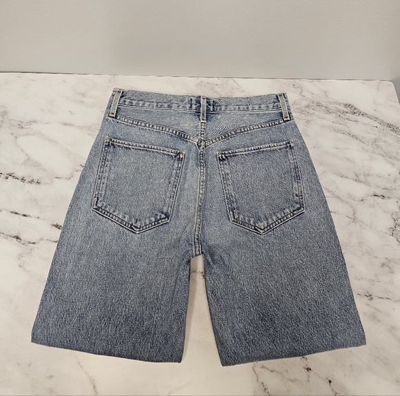 AGOLDE High Rise Straight Leg 100% Cotton Light Blue Jeans 28 Preowned - Picture 6 of 10